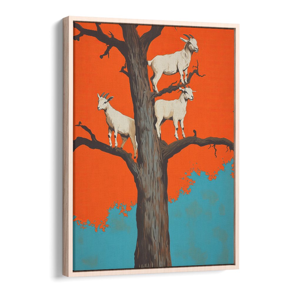 GOATS ON A ORANGE TREE