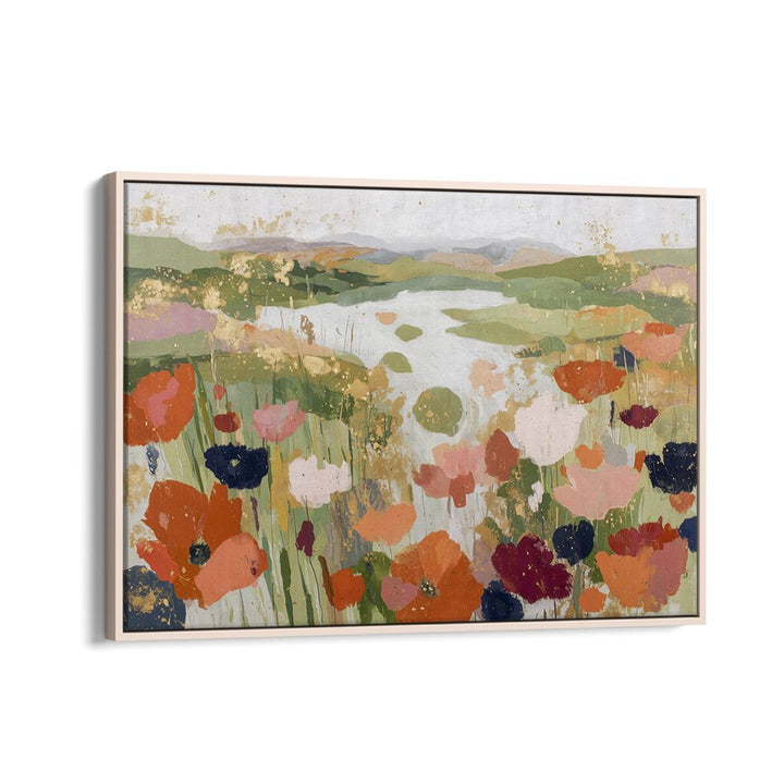 POPPY FIELD WITH WINDING STREAM