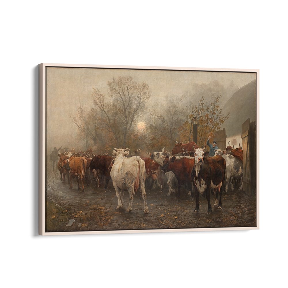 COWS DRIVEN OUT OF THE BARN