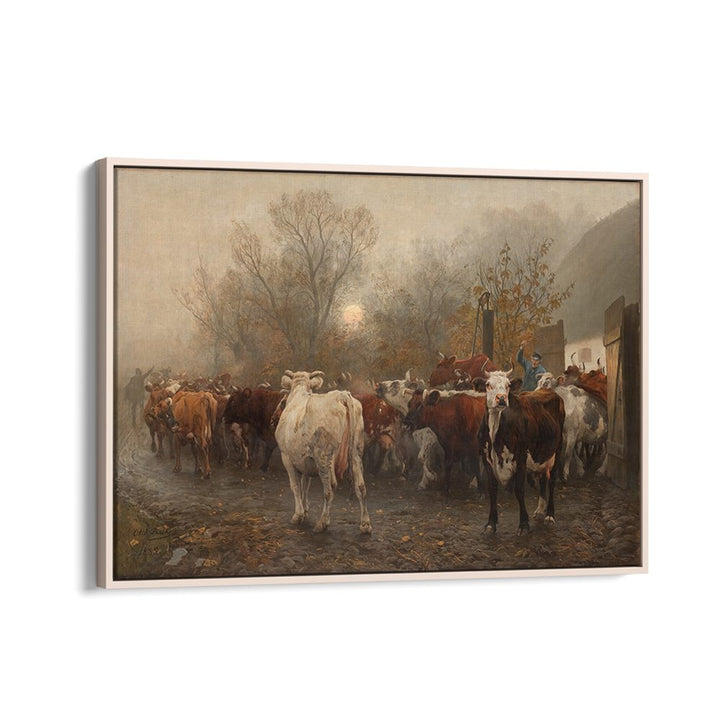 COWS DRIVEN OUT OF THE BARN