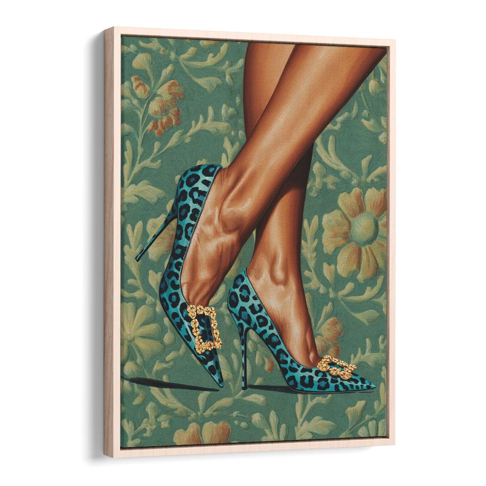 GLAMOROUS BLUE LEOPARD HEELS