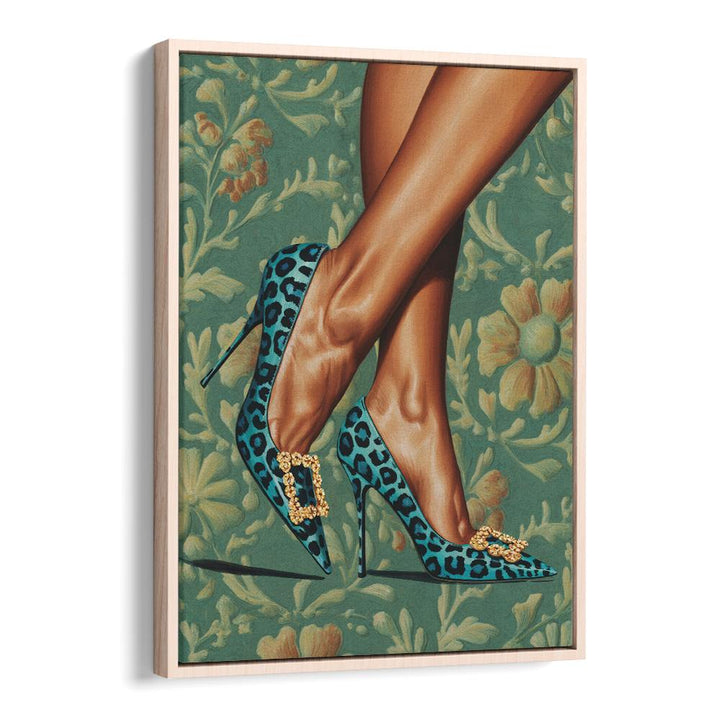GLAMOROUS BLUE LEOPARD HEELS