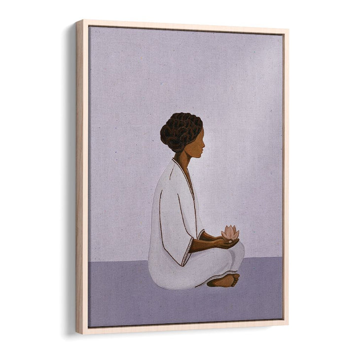MEDITATING WOMAN WITH LOTUS