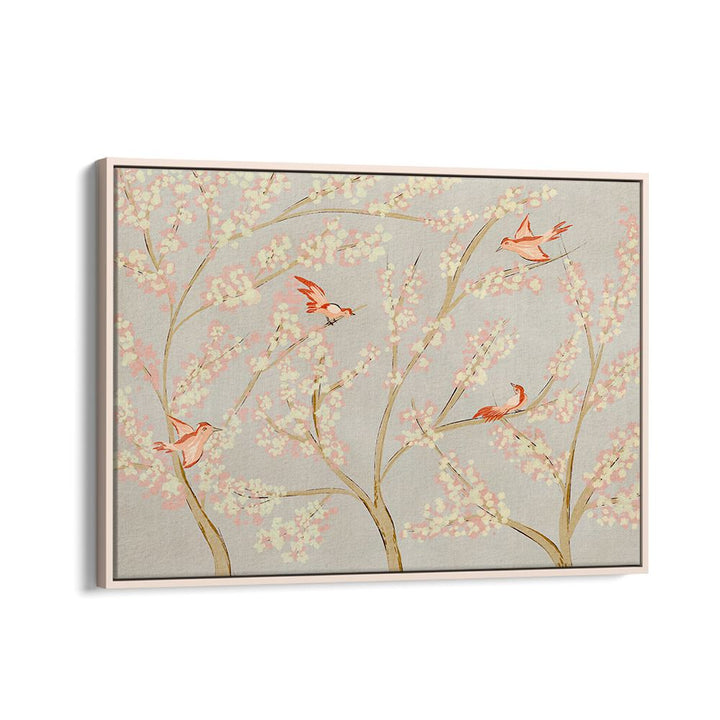 PINK BIRDS SPRING BLOSSOMS
