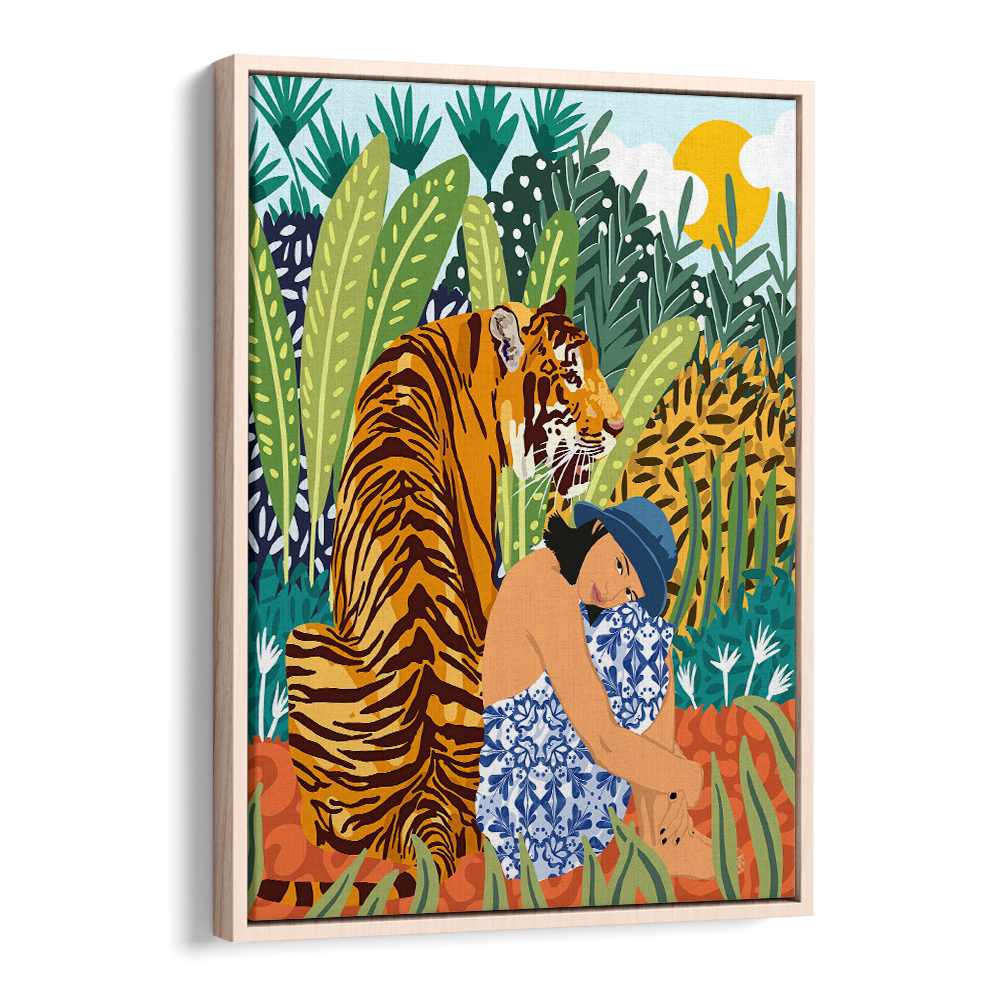 WOMAN TIGER JUNGLE SERENITY