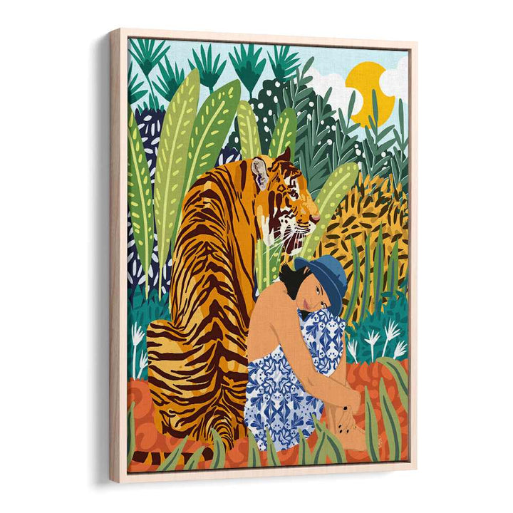 WOMAN TIGER JUNGLE SERENITY