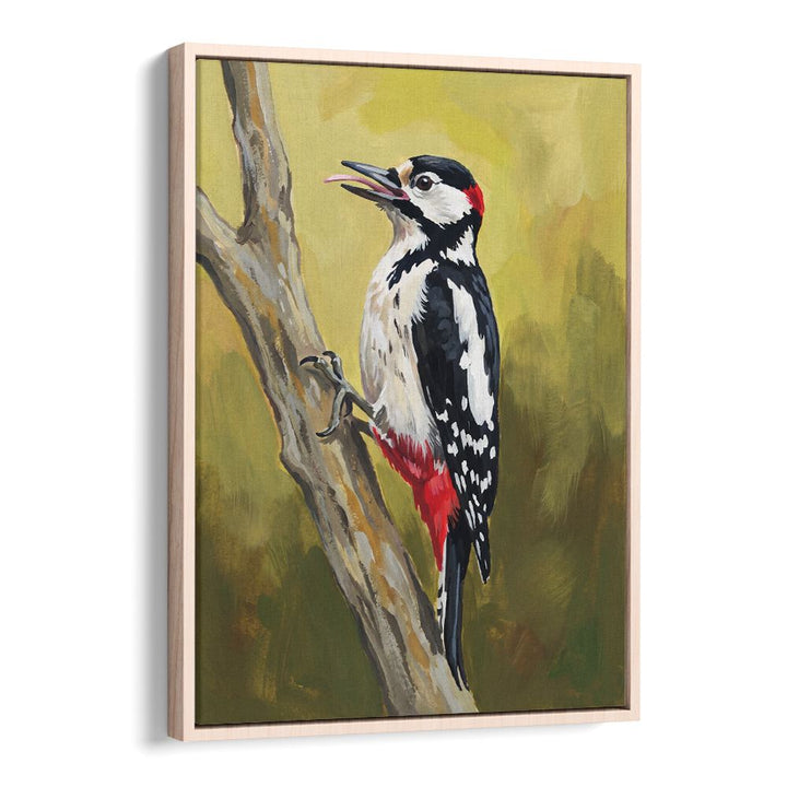 VIBRANT WOODPECKER PERCHED