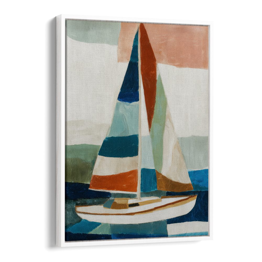 SAILBOAT WITH STRIPED SAILS