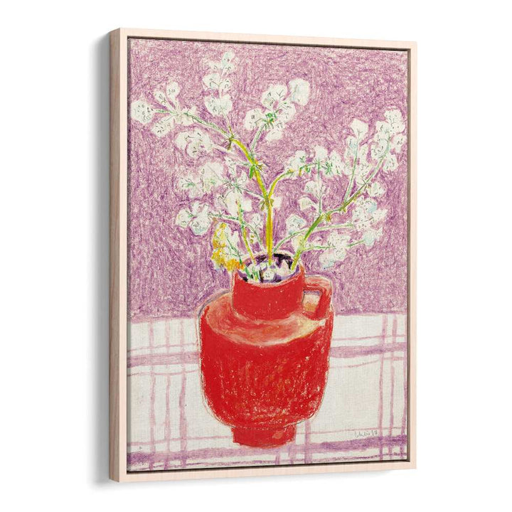 BRIGHT FLOWERS RED VASE