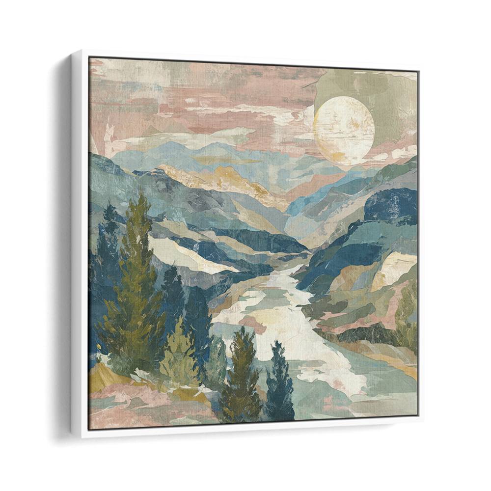 MOUNTAIN VALLEY WITH WINDING RIVER