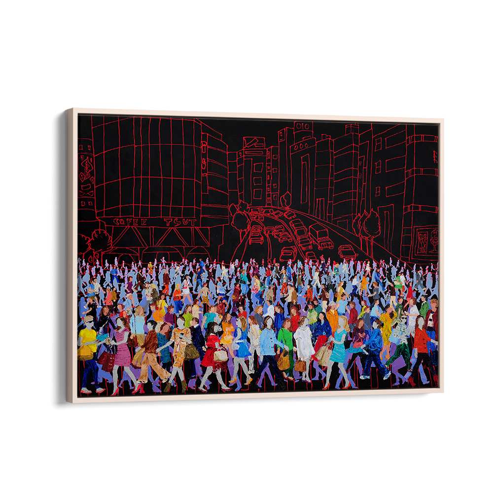 COLORFUL CITY CROWD