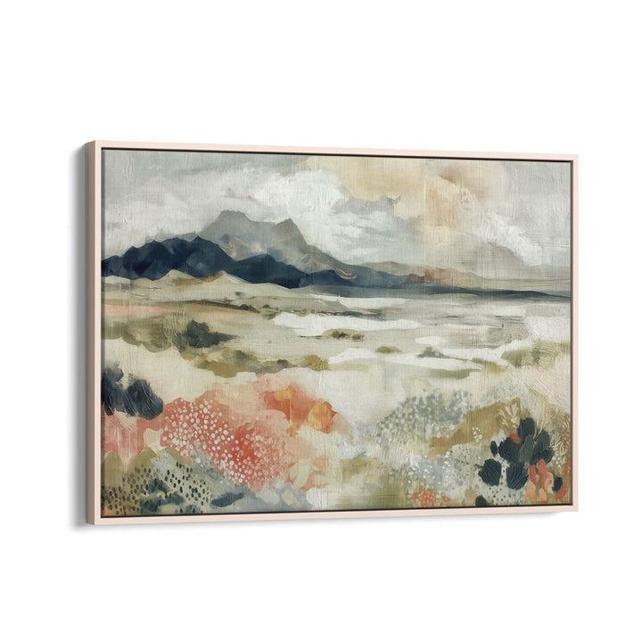 DESERT WILDFLOWERS AND DISTANT MOUNTAINS