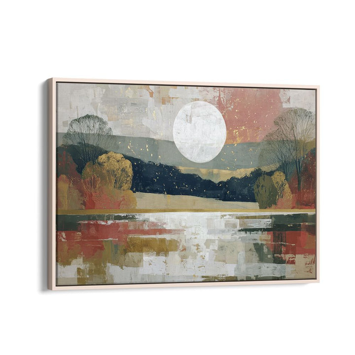 MOONLIT LAKE WITH GOLDEN SHIMMER