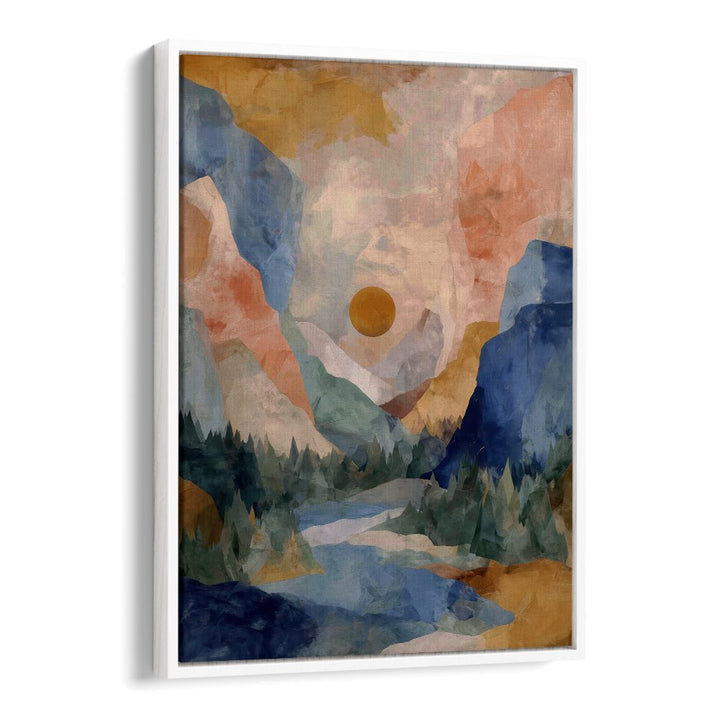 ABSTRACT MOUNTAIN VALLEY LANDSCAPE