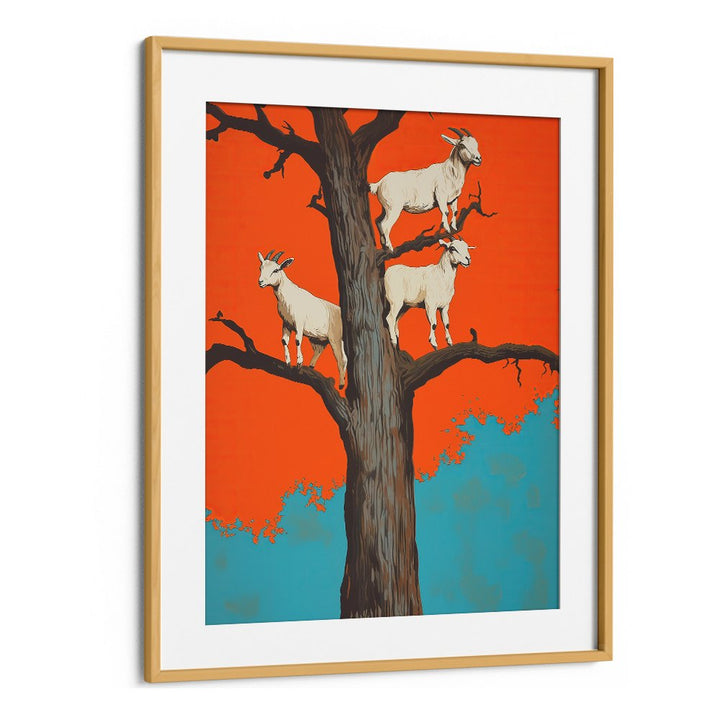 GOATS ON A ORANGE TREE