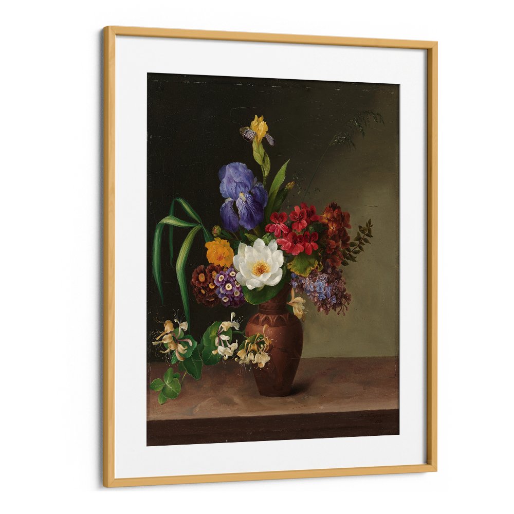 GREEK STYLE VASE WITH IRIS
