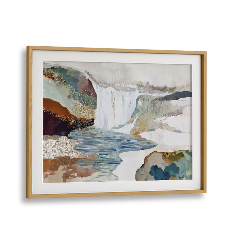 WATERFALL WITH GOLD ACCENTS