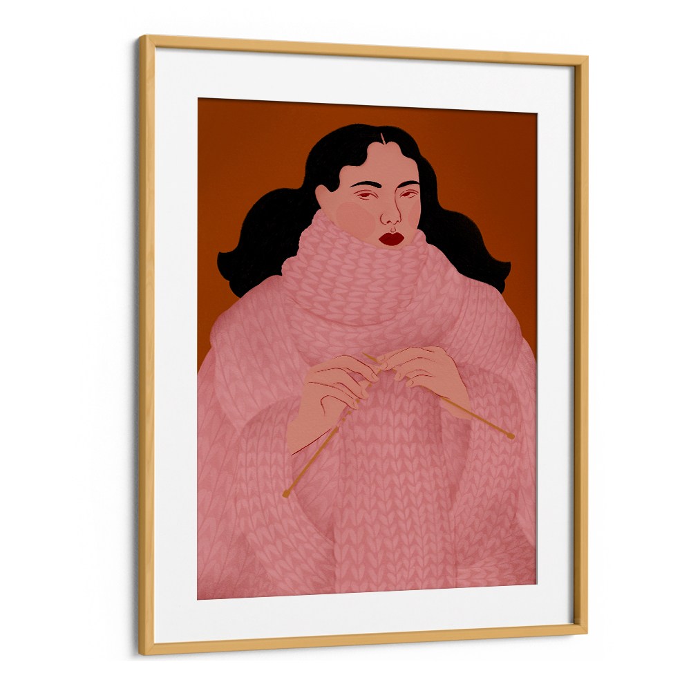 COZY PINK SWEATER KNITTER