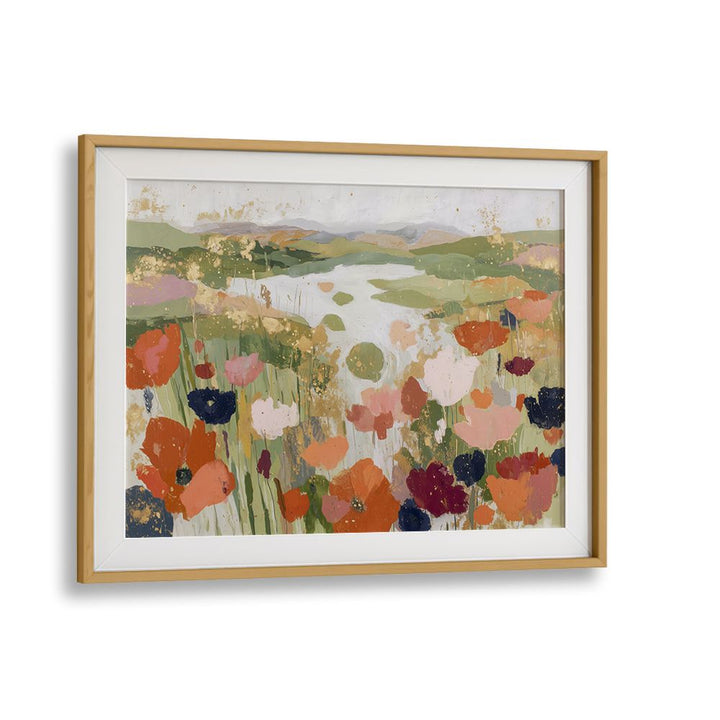 POPPY FIELD WITH WINDING STREAM