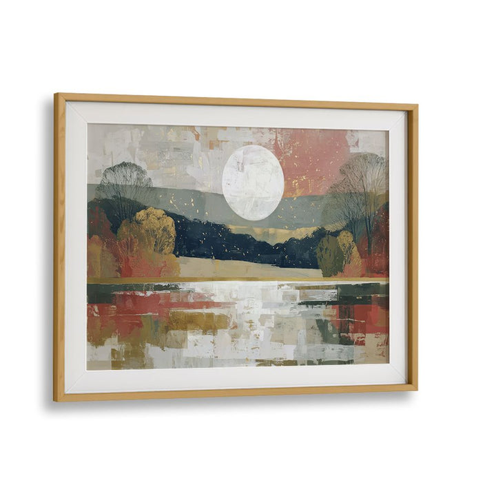 MOONLIT LAKE WITH GOLDEN SHIMMER