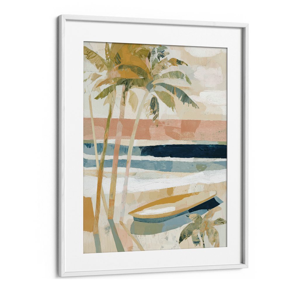 PALM TREES ON TROPICAL SHORE