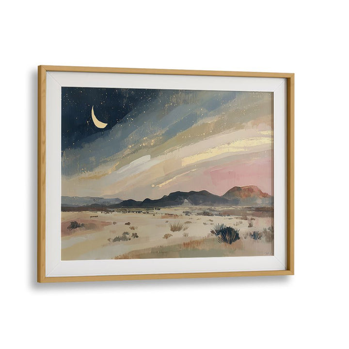 TEXAS DESERT UNDER CRESCENT MOON