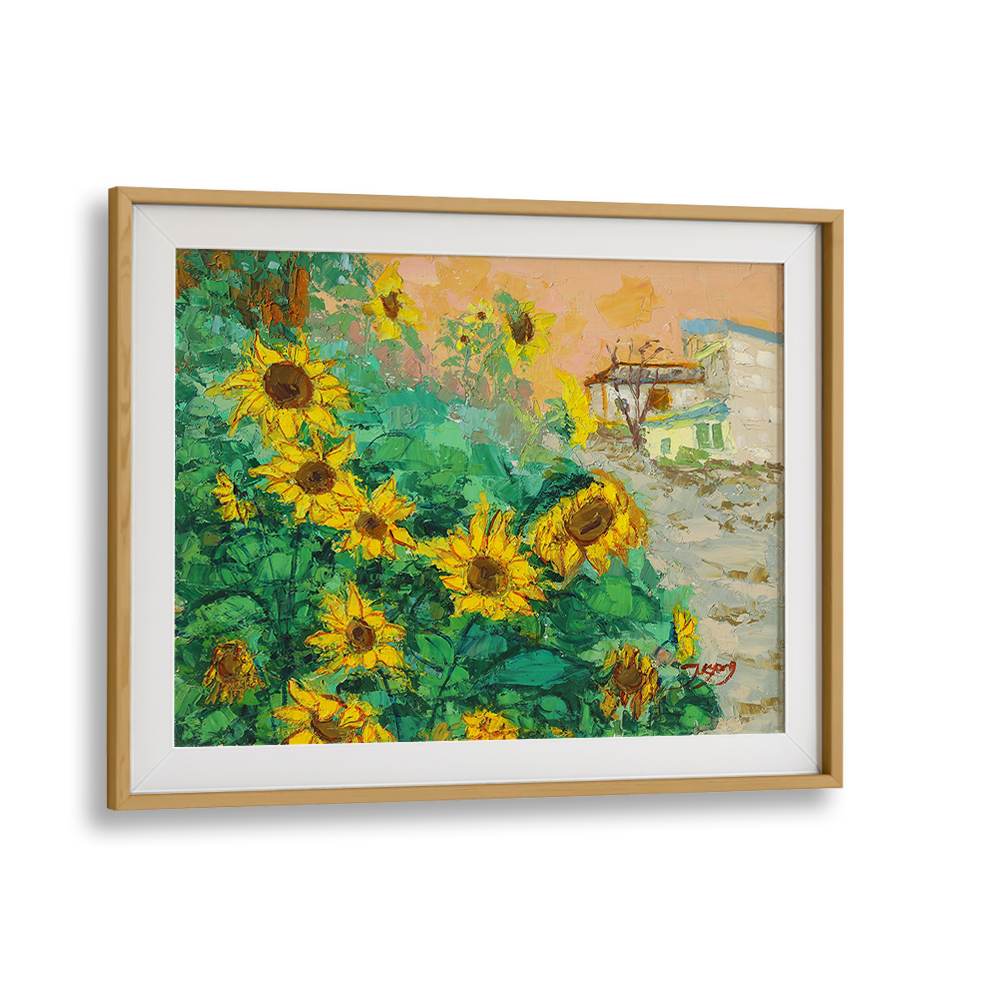 SUNFLOWERS AND CITY