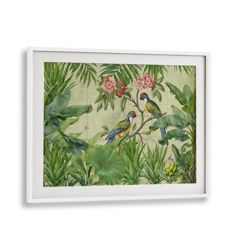 JUNGLE PARROTS VINTAGE MAP