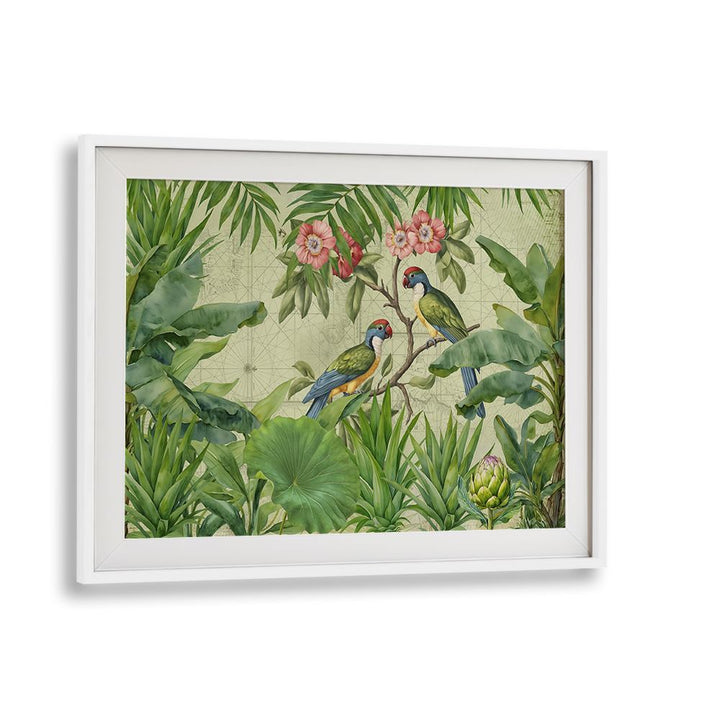JUNGLE PARROTS VINTAGE MAP