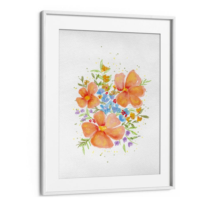 ORANGE FLORALS I
