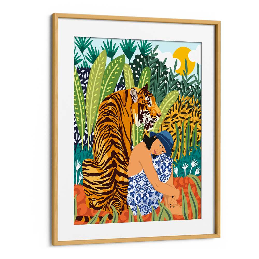 WOMAN TIGER JUNGLE SERENITY
