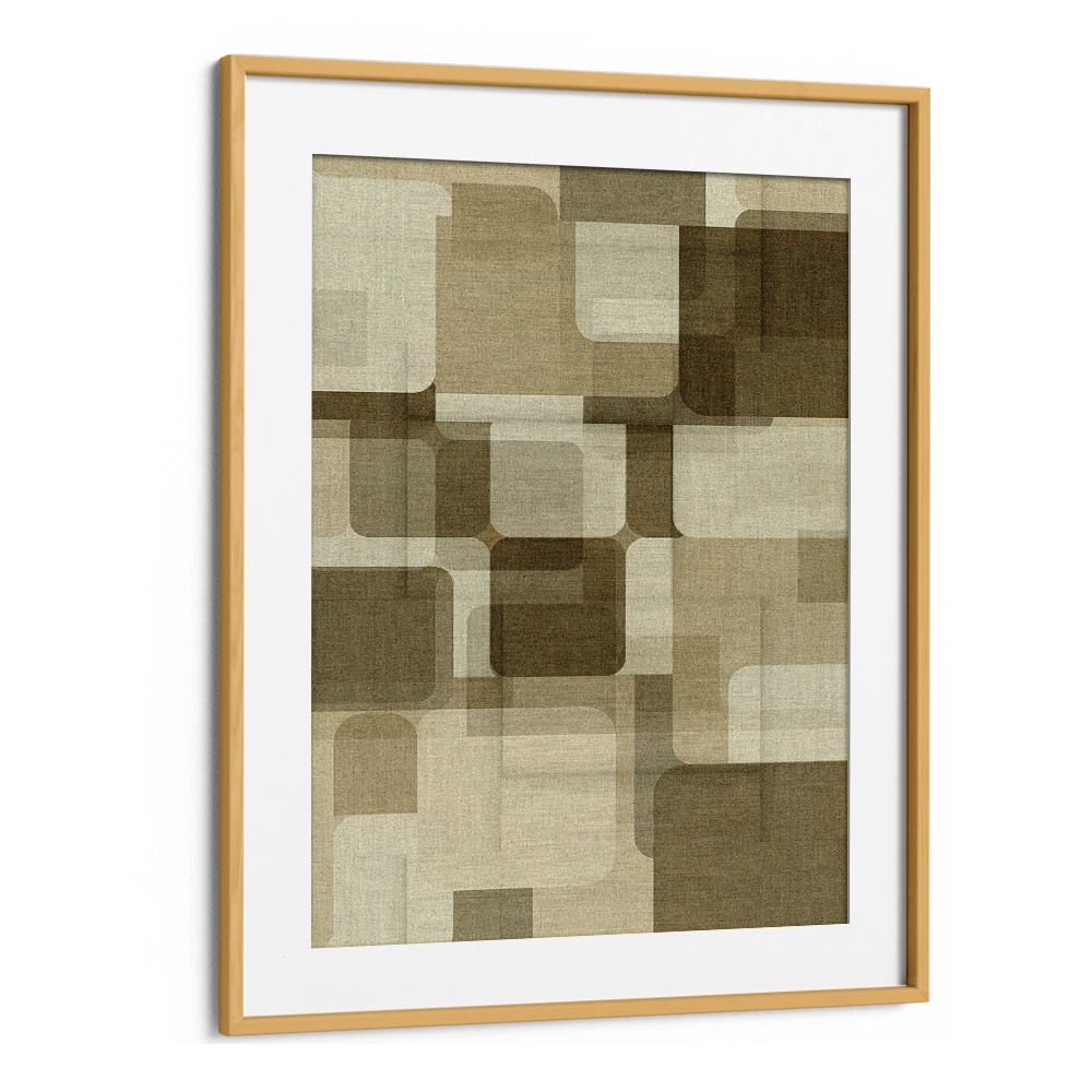 Rounded Geometric Layers – Abstract Art Print