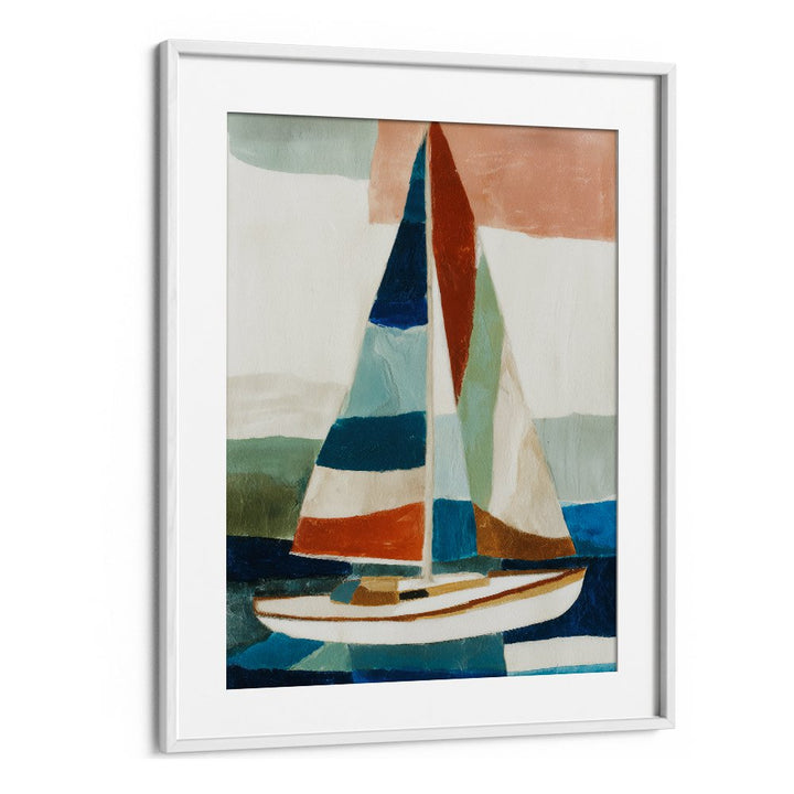 SAILBOAT WITH STRIPED SAILS
