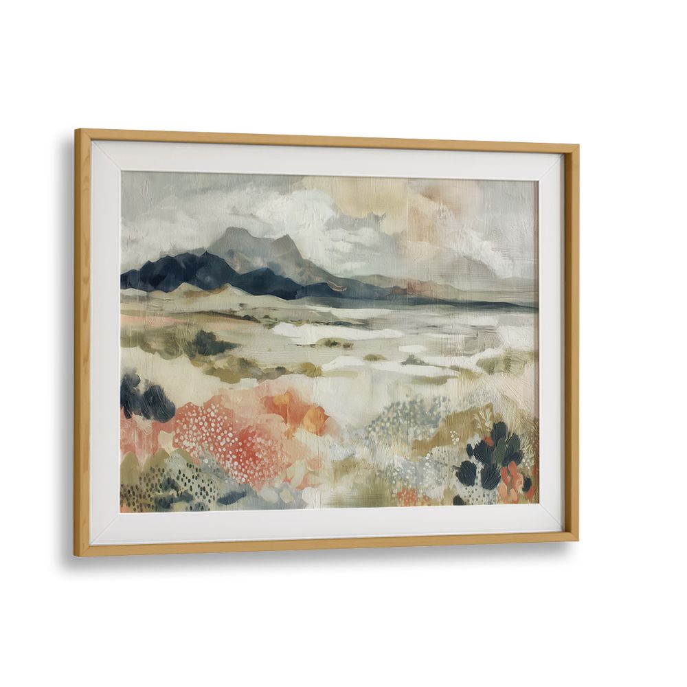 DESERT WILDFLOWERS AND DISTANT MOUNTAINS