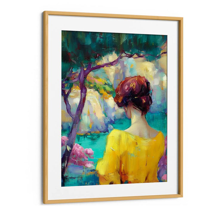 WOMAN IN COLORFUL GARDEN