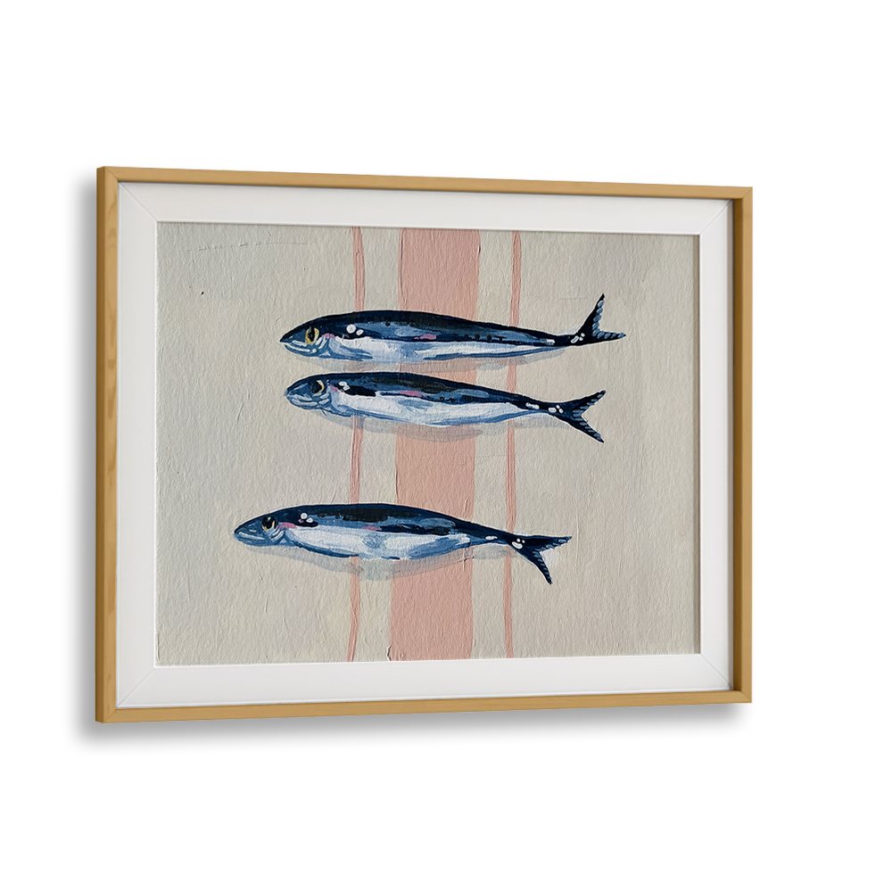 THREE BLUE SARDINES