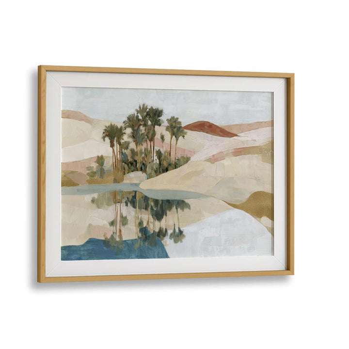 DESERT OASIS WITH PALM REFLECTION