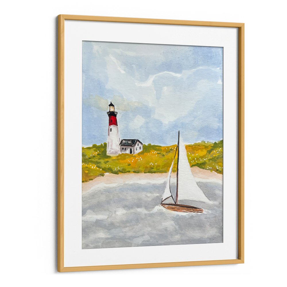 COASTAL LIGHTHOUSE SAILBOAT
