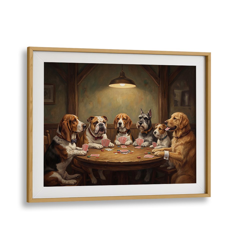 DOGS PLAYING POKER