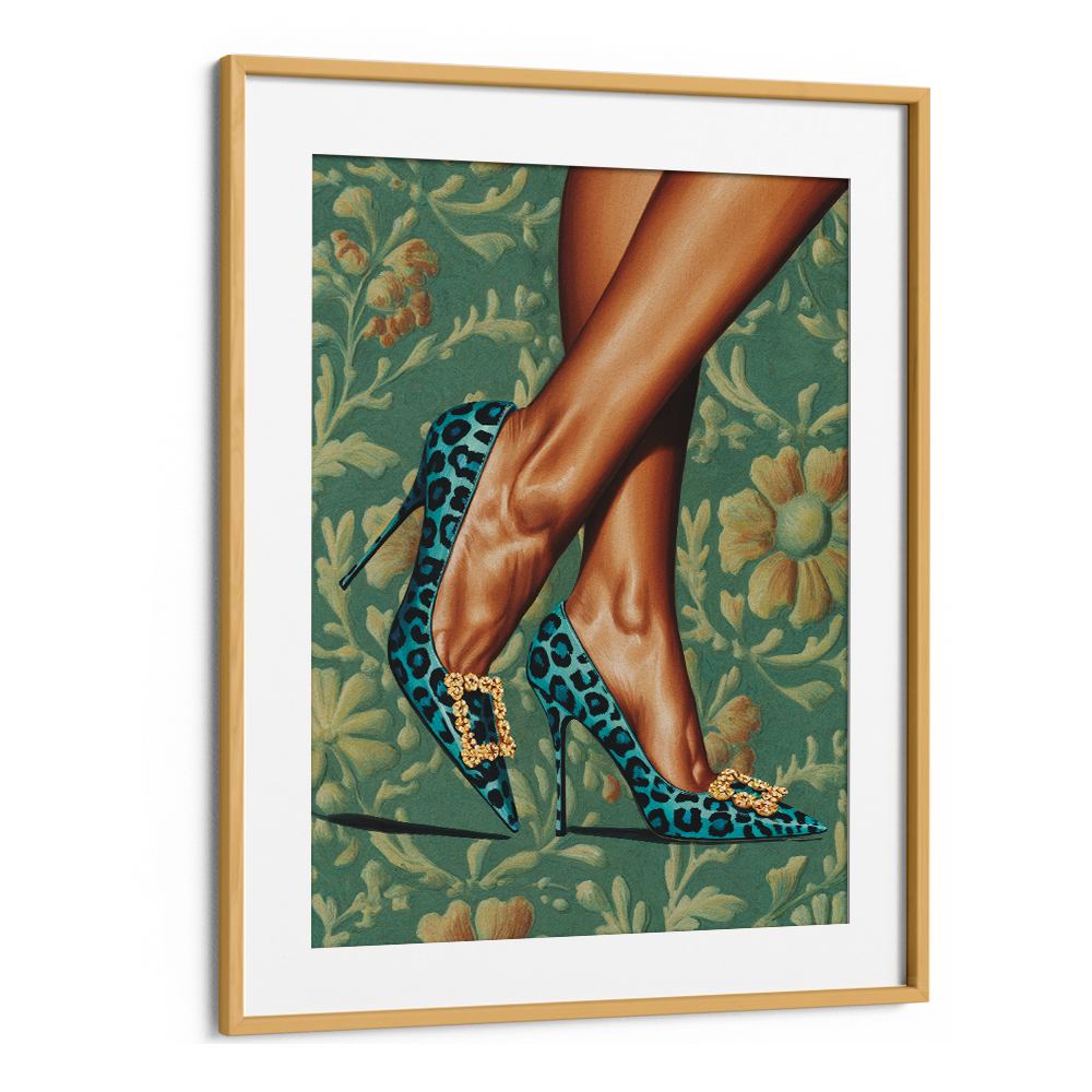 GLAMOROUS BLUE LEOPARD HEELS