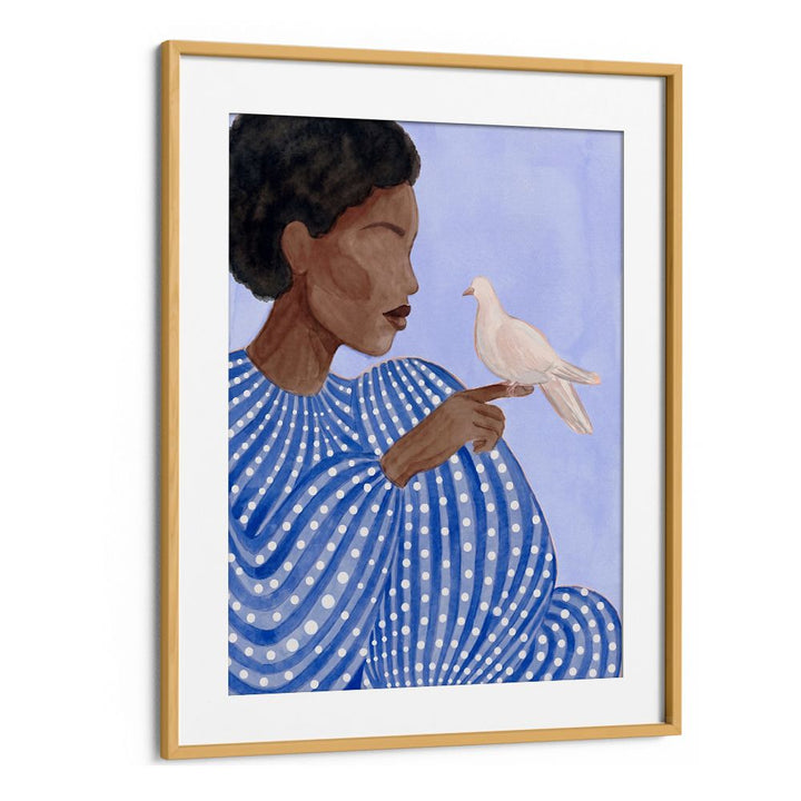 SERENE WOMAN AND DOVE