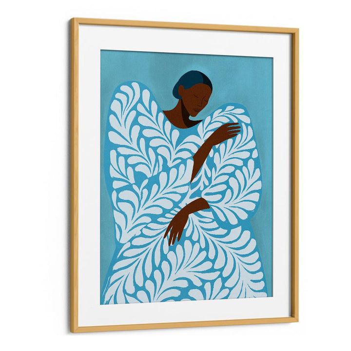 SERENE WOMAN BLUE PATTERN