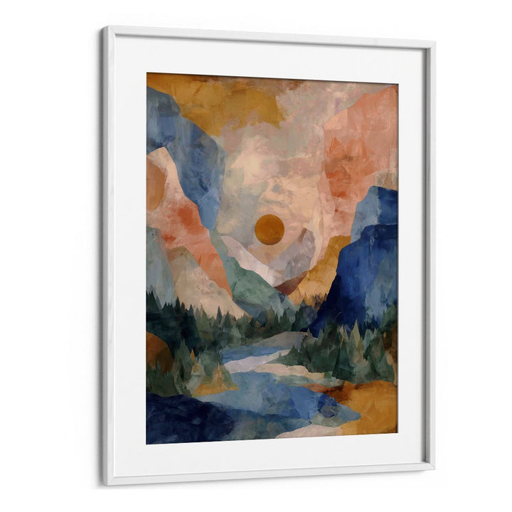 ABSTRACT MOUNTAIN VALLEY LANDSCAPE
