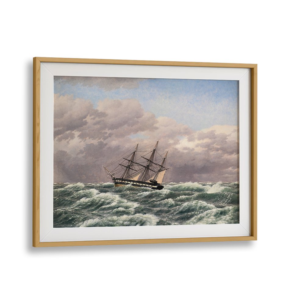 THE CORVETTE GALATHEA IN A STORM IN THE NORTH SEA (1839)