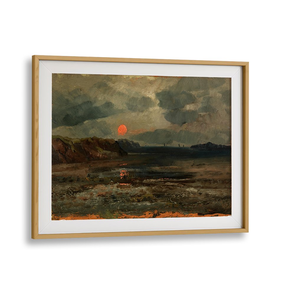 SUNRISE OVER FISHING WATERS, VINTAGE LANDSCAPE