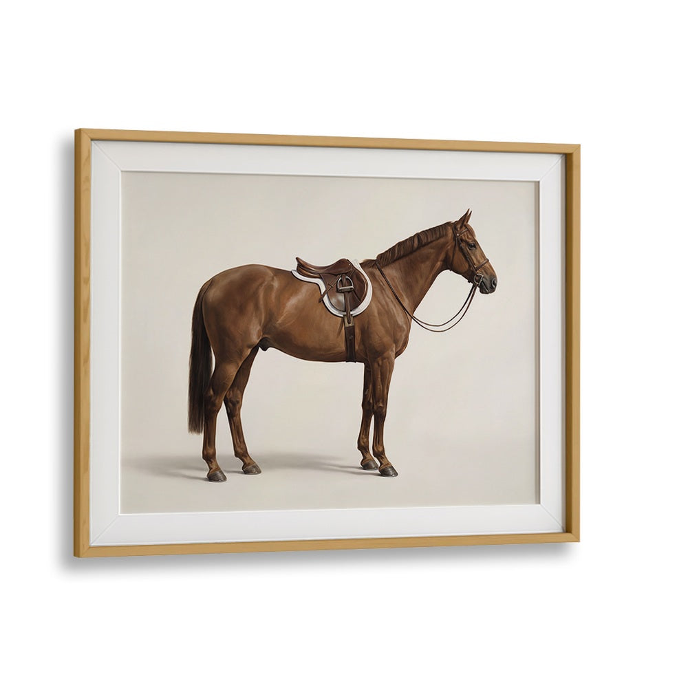 ELEGANT SADDLED HORSE