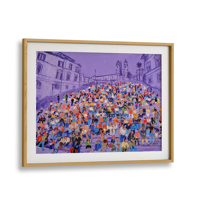 PURPLE SPANISH STEPS CROWD