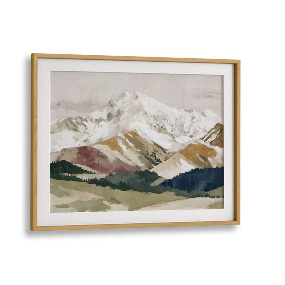 SNOWY MOUNTAINS WITH FOREST VALLEY