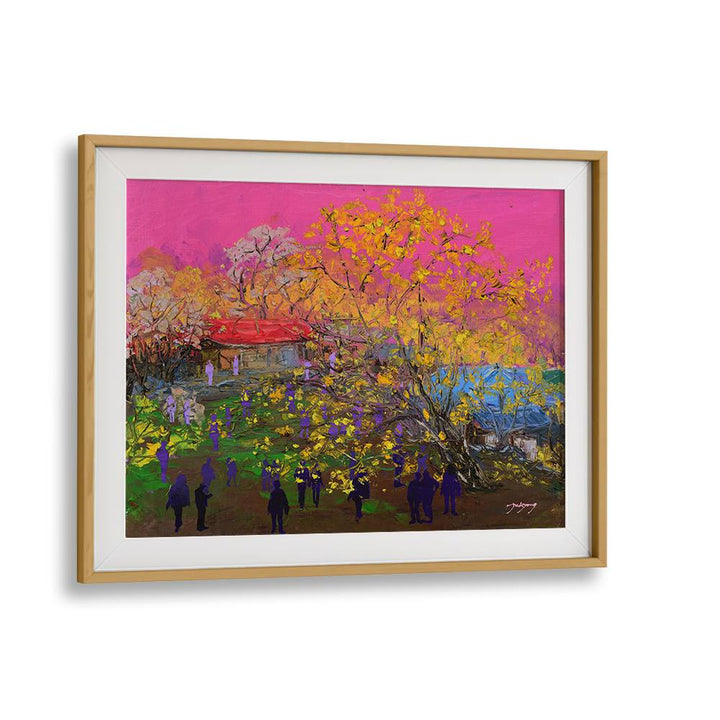 VIBRANT VILLAGE SCENE