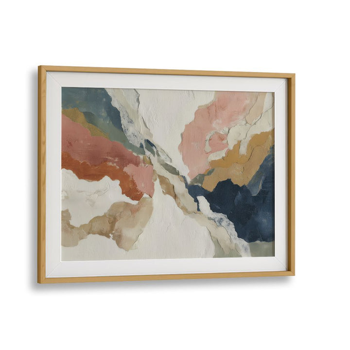 ABSTRACT NAVY AND CORAL FLOW